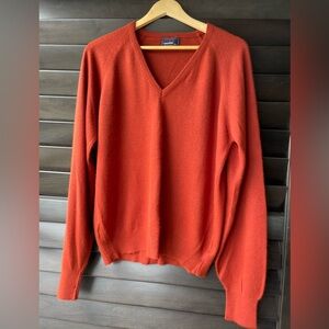 Vintage Puritan Jack Nicklaus Burnt Orange XL  V Neck Sweater 80s/90s